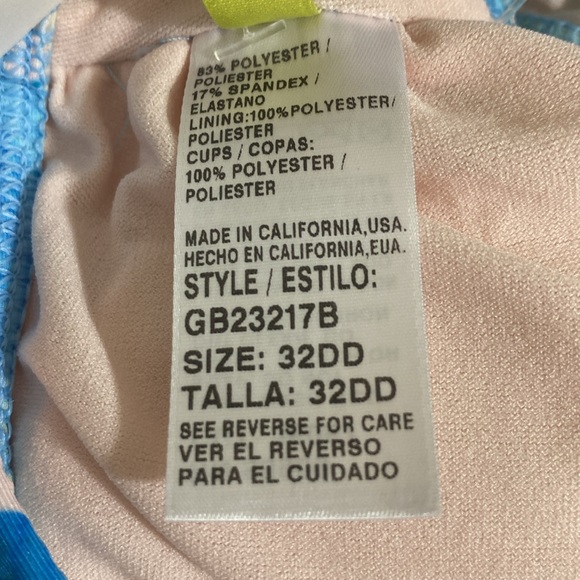 GIANI BERNINI Women's Stay Palm RSC Bralette Bikini Top Size 32DD - Picture 5 of 5